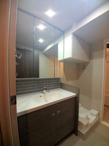 洗面設備　独立洗面化粧台が付いています