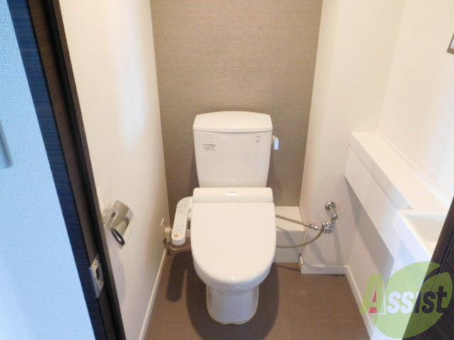 トイレ　ウォシュレットつきで鏡もついております