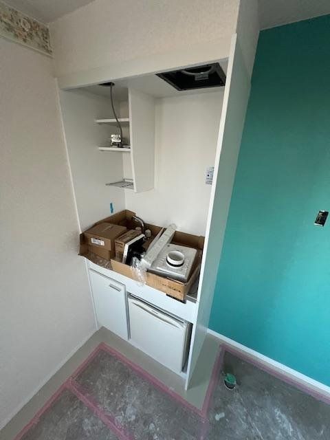 キッチン　建築施工時のお写真です。