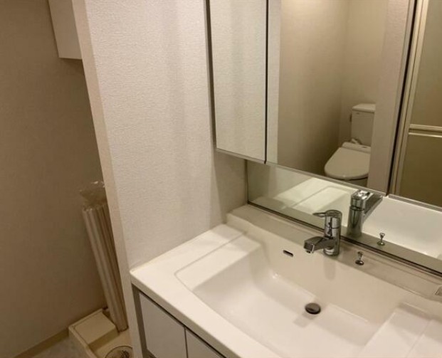 洗面設備　脱衣スペースもあります