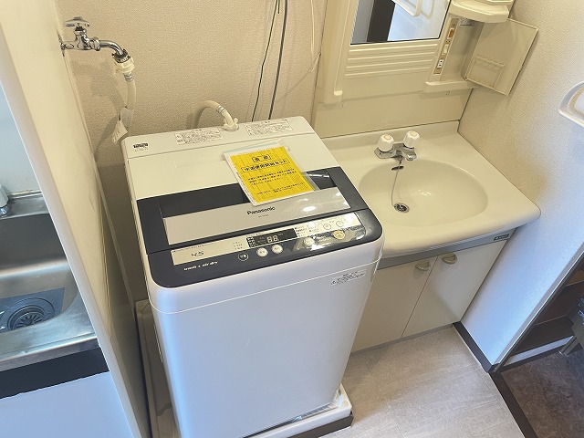 洗面設備　独立洗面化粧台　洗濯機付