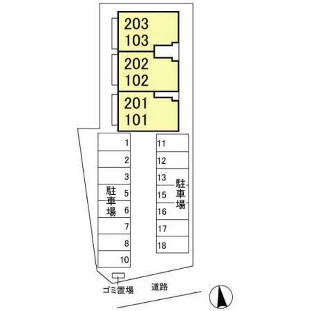 その他　２階角部屋の２０１号室です