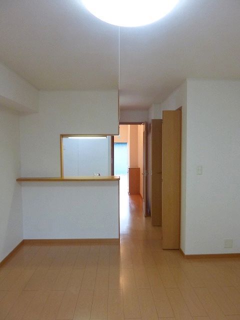 その他部屋・スペース　居室内キッチン側の状況（全室照明完備）