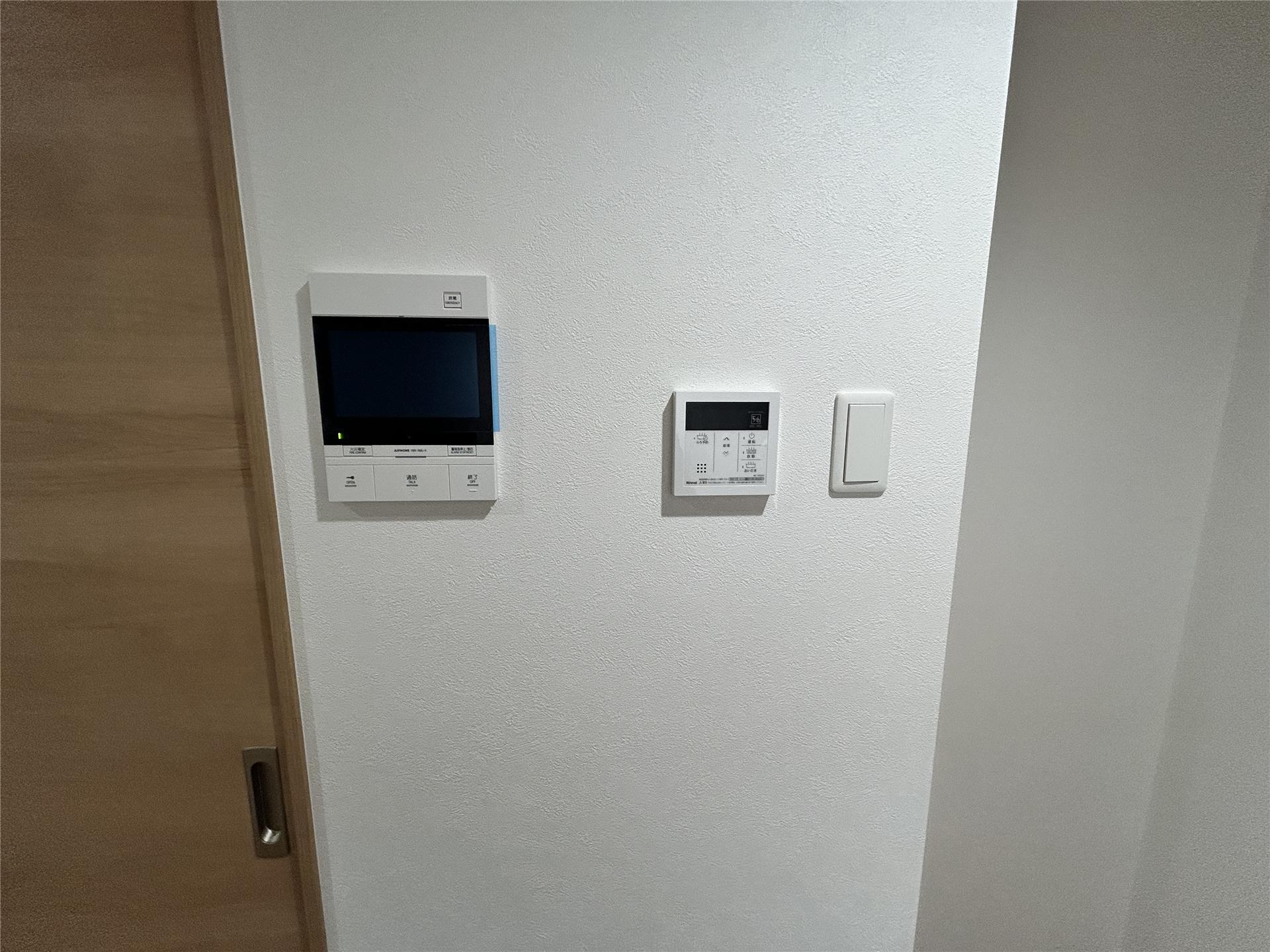 セキュリティ　訪問者の確認ができるTVモニターホン付き(モデルルーム)
