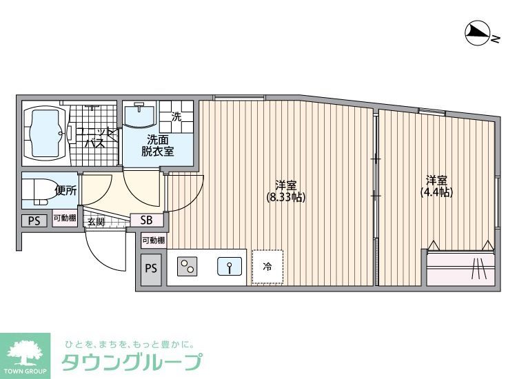 京急本線 北品川駅 徒歩3分 4階建 築1年の間取り写真