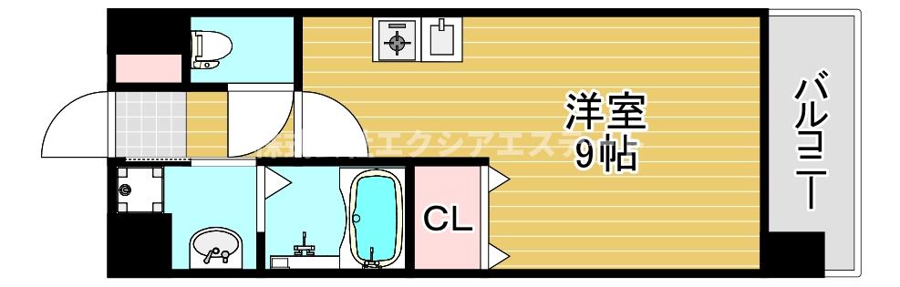 エクセレント上新15の間取り写真