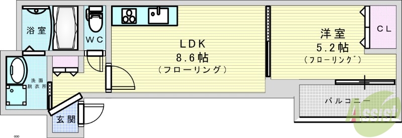 ラモーナ佃1の間取り写真