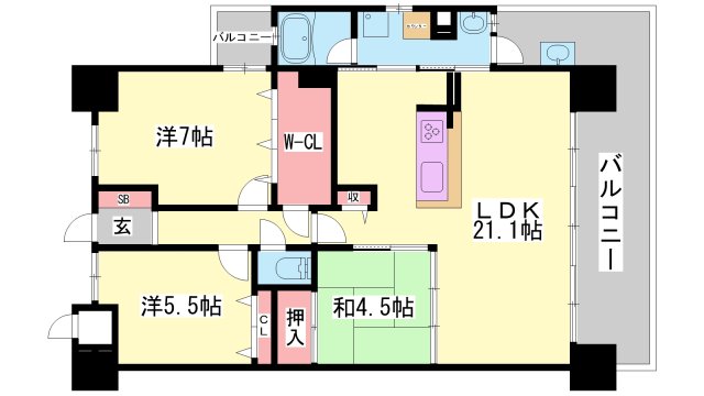 アルファステイツ神屋町IIの間取り写真
