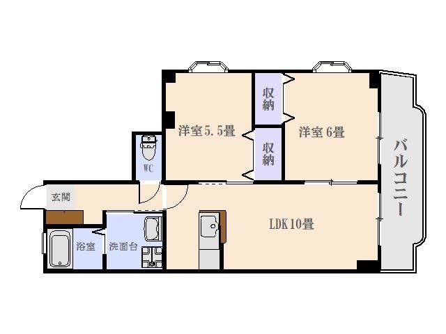 サンパレス新屋敷の間取り写真