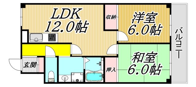 アヴェニール塚口の間取り写真