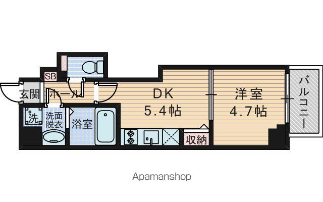 阪急神戸線 十三駅 徒歩5分 9階建 築4年の間取り写真