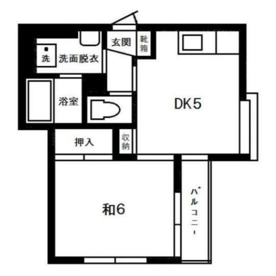 西武池袋線 富士見台駅 徒歩5分 3階建 築39年の間取り写真