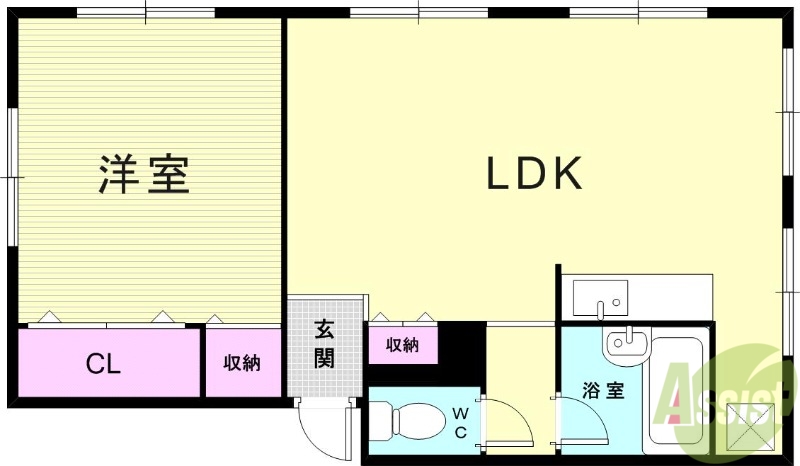 マンション芦屋の里の間取り写真