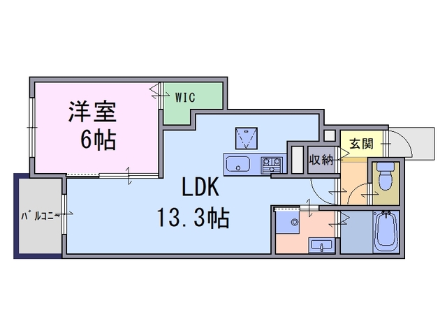 葛城市新庄のアパートの間取り