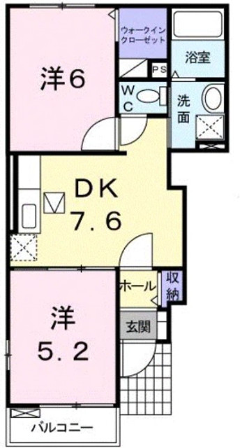 呉市焼山此原町のアパートの間取り