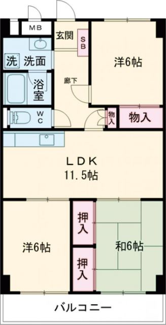 なぎさニュータウン５号棟_間取り_0