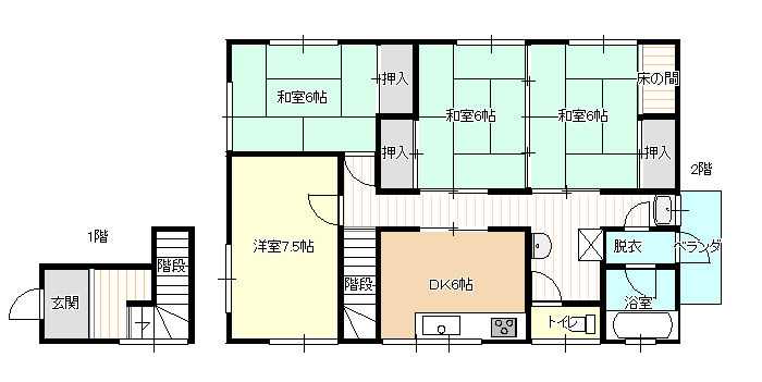 千代アパートの間取り