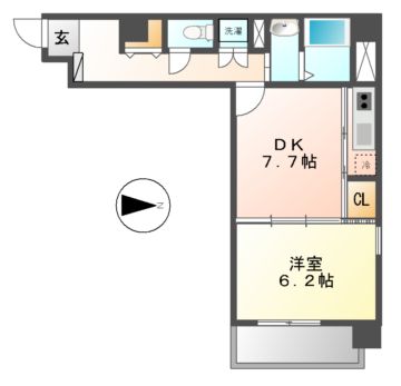 名古屋市昭和区明月町のマンションの間取り