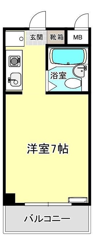 【姫路市北平野のマンションの間取り】