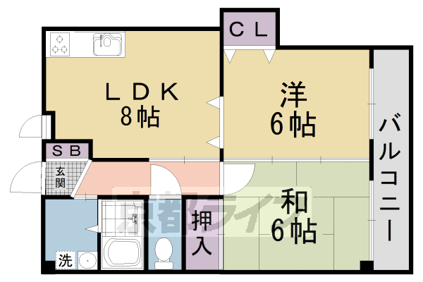 リベラシオン稲荷の間取り