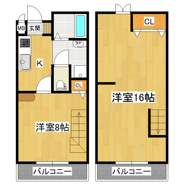 つくば市春日のマンションの間取り