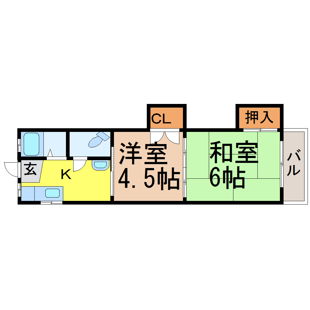 名古屋市昭和区天神町のマンションの間取り