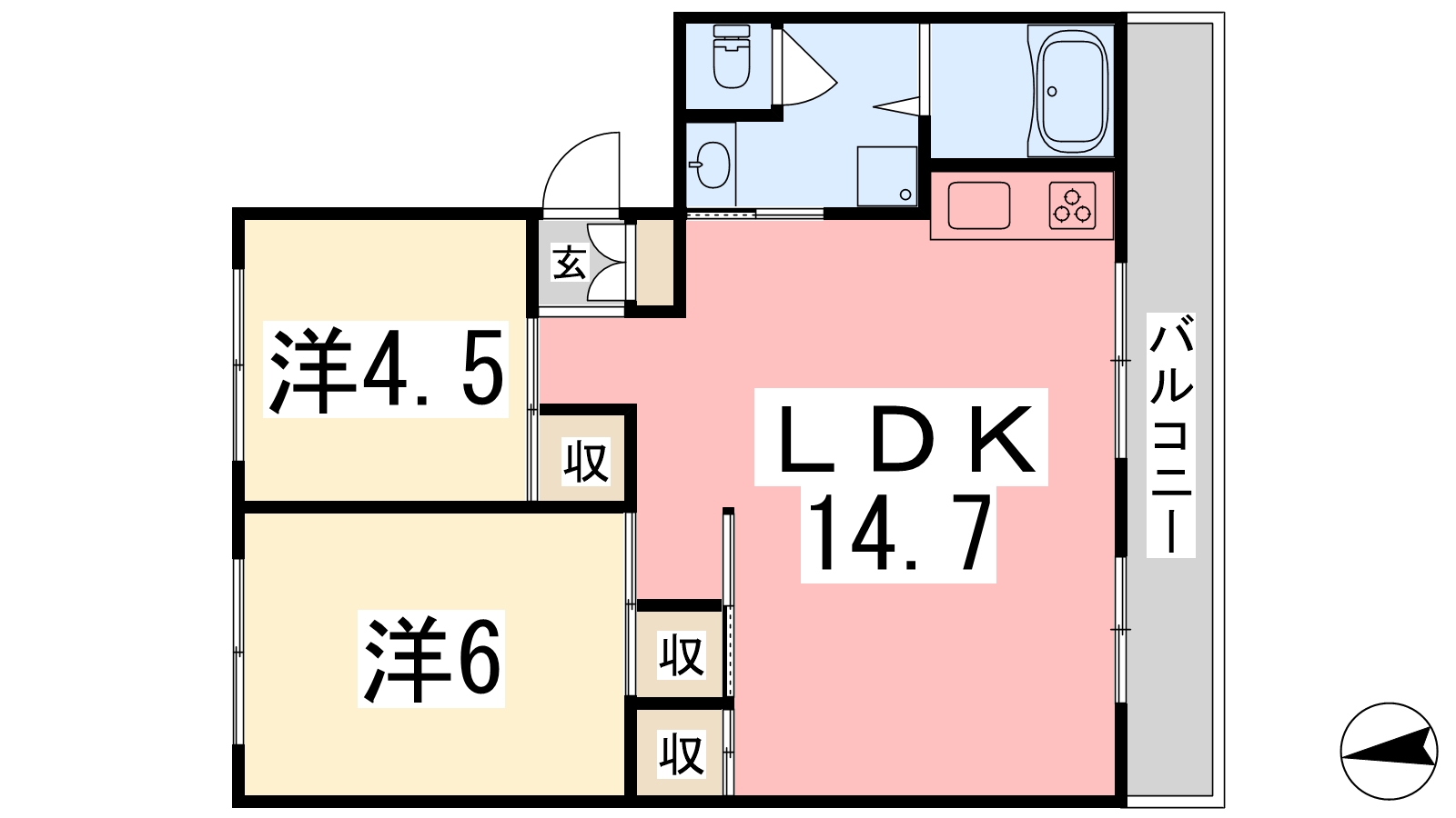 クローバー広畑才の間取り