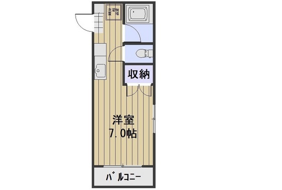 岡山市中区浜のアパートの間取り