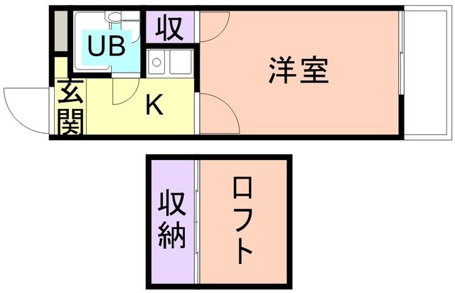 和歌山市市小路のアパートの間取り