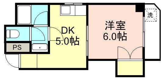 和歌山市広瀬通丁のマンションの間取り