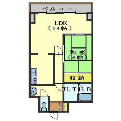 函館市青柳町のマンションの間取り