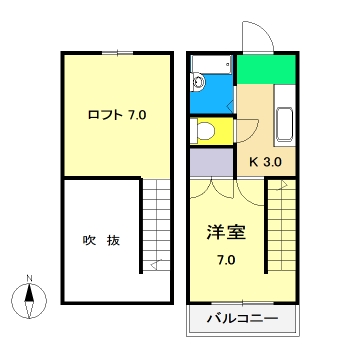 コーポ吉本の間取り