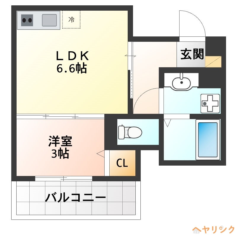 ディアレイシャス東別院IIの間取り