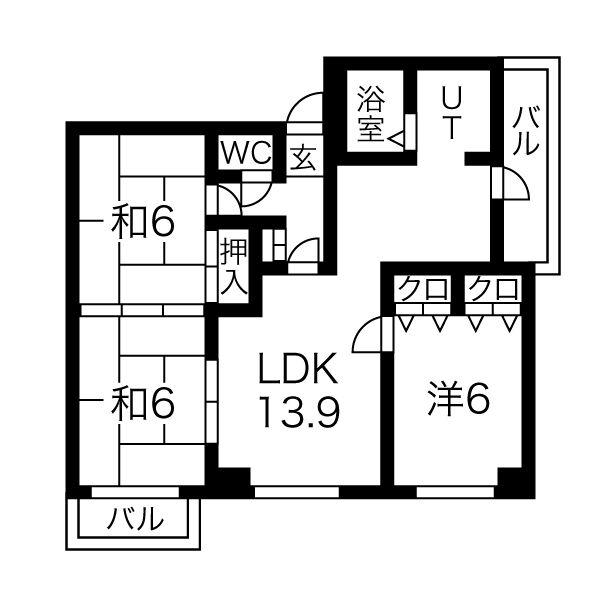 ラムセス南郷の間取り