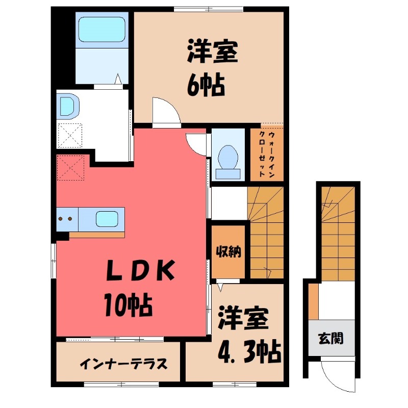 仮）スターテラス II 栃木市大町の間取り