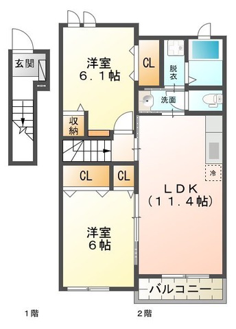 プラザサンライズ　A棟の間取り