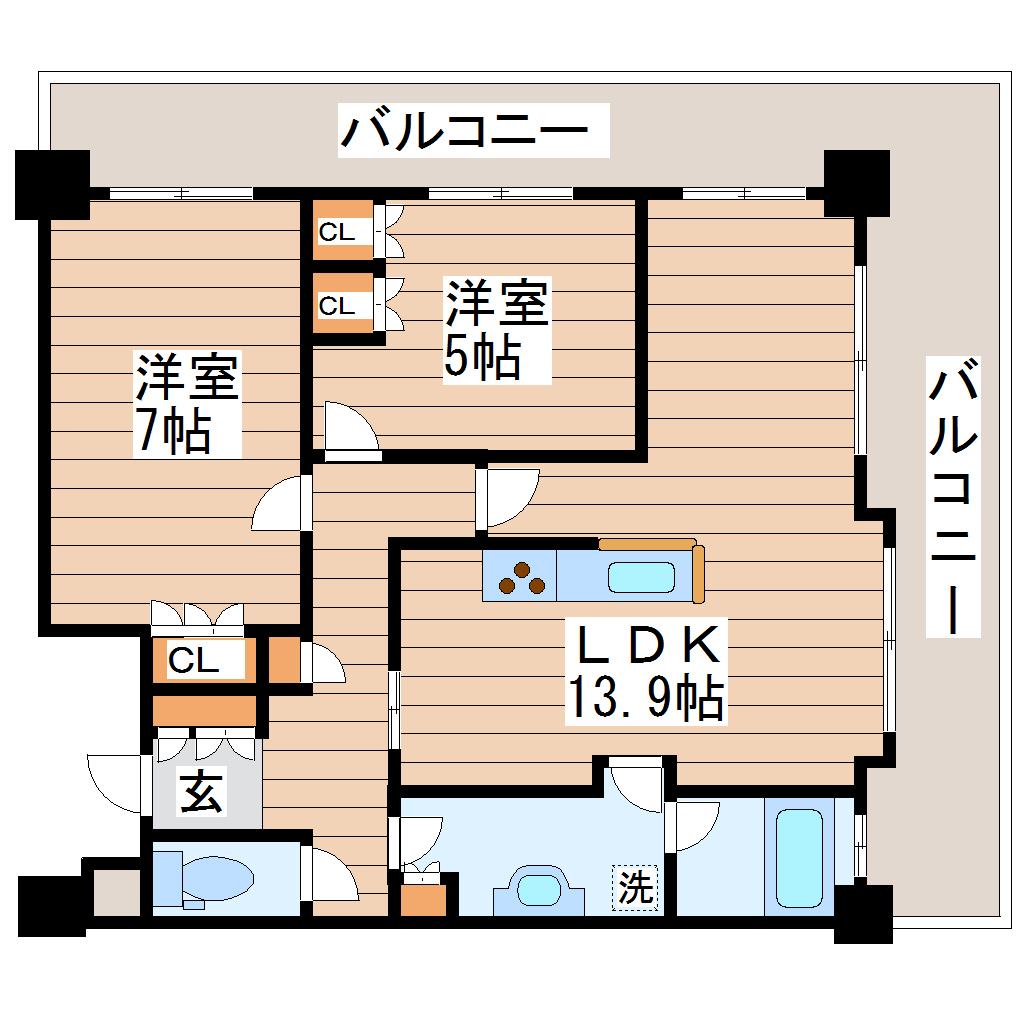 レジディアタワー仙台の間取り