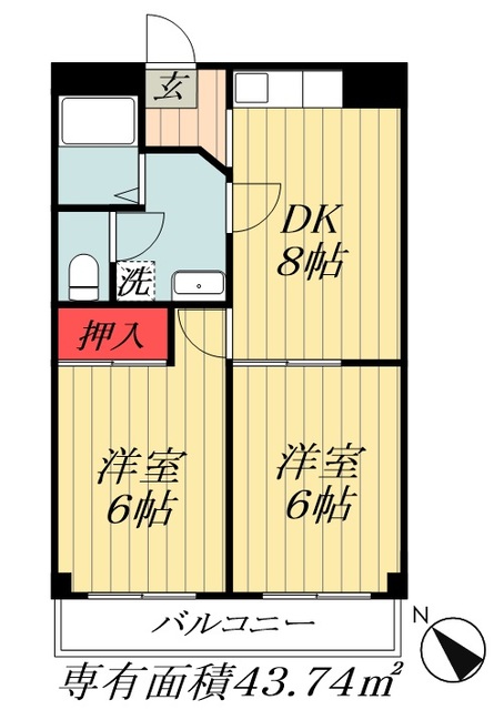 第3赤城コーポの間取り