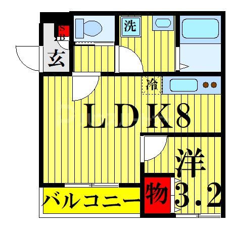 さいたま市西区大字指扇のアパートの間取り