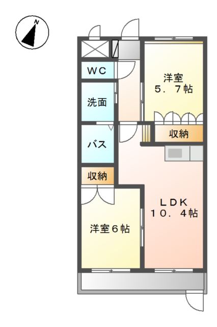 グランディール江無田の間取り