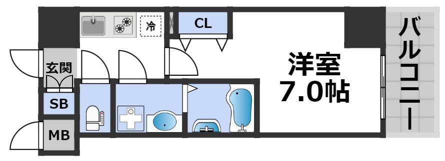 グランルージュ中之島南の間取り