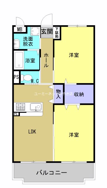 三養基郡みやき町大字原古賀のマンションの間取り