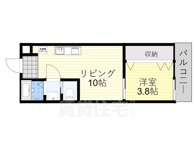 堺市堺区材木町西のアパートの間取り