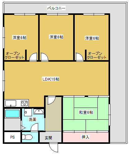 メゾンドゥアテリアの間取り