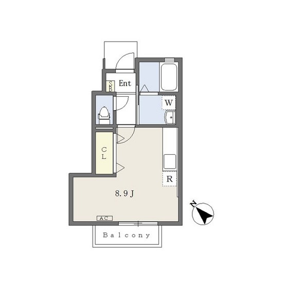 郡山市富田町のアパートの間取り