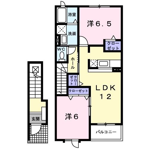 ソレイユ　弐番館の間取り