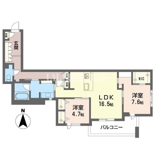 千葉市花見川区武石町のマンションの間取り