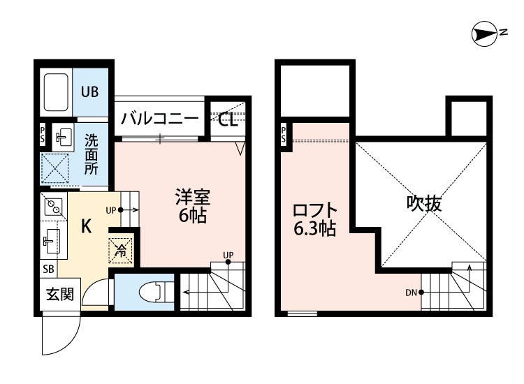 熊本市中央区坪井のアパートの間取り