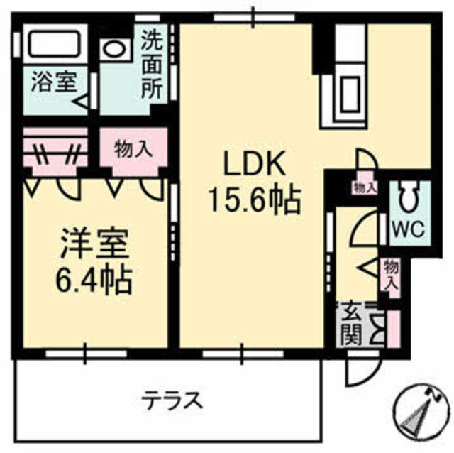 新居浜市坂井町のアパートの間取り