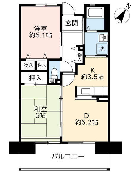 ＵＲ香里ヶ丘さくらぎ街の間取り